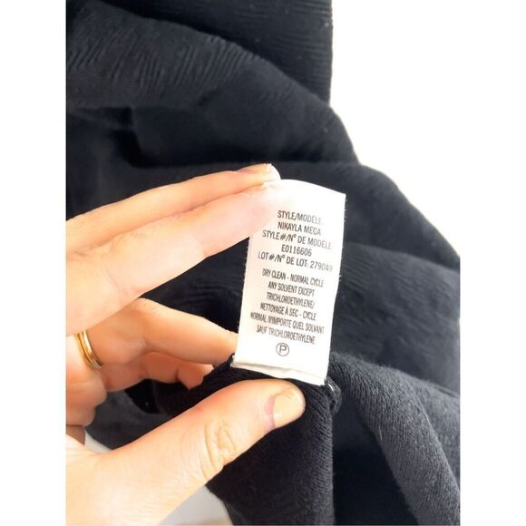 Theory Nikayla Mega Black‎ Tank Fit and Flare Texture Dress Size Small $235 - Picture 10 of 12